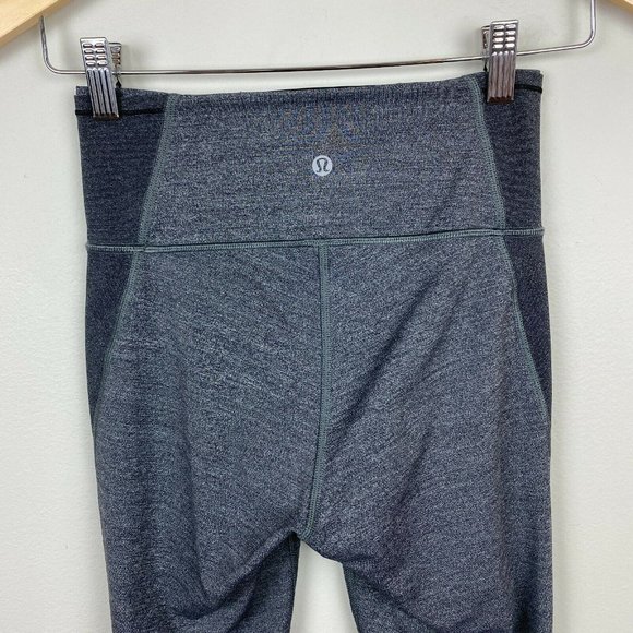 Lululemon‎ Hit It Crop 4 Carbon Gray Sheer Cropped 24.5" Inseam Athletic - Picture 5 of 11
